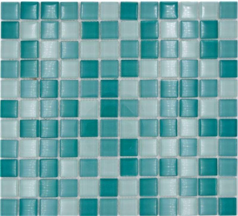 Piastrella di mosaico dipinta a mano Verde traslucido Mosaico di vetro Verde cristallo BAGNO WC Cucina PARETE MOS72-0602_m