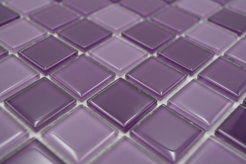 Piastrella di mosaico dipinta a mano Mosaico di vetro viola traslucido Cristallo viola BAGNO WC Cucina PARETE MOS62-1104_m