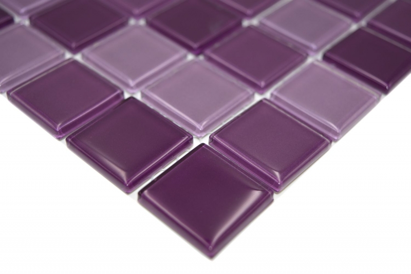 Hand-painted mosaic tile Translucent purple glass mosaic Crystal purple BATH WC Kitchen WALL MOS62-1104_m