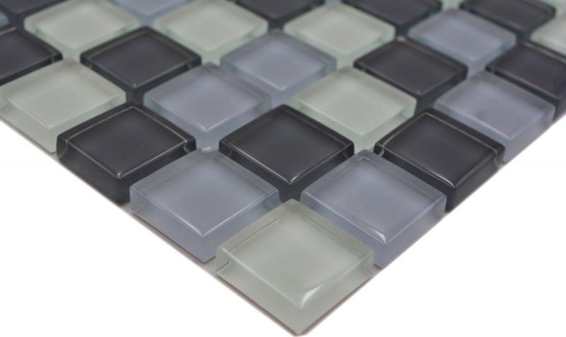 Hand-painted mosaic tile Translucent gray Glass mosaic Crystal gray BATH WC Kitchen WALL MOS72-0204_m