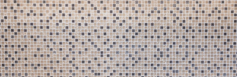 Handmuster Mosaikfliese Transluzent beige Glasmosaik Crystal Resin beige beige matt MOS92-1207_m