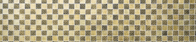 Piastrella di mosaico dipinta a mano Backsplash di piastrelle Oro traslucido Mosaico di vetro Cristallo di resina oro ottico MOS88-8OP7_m
