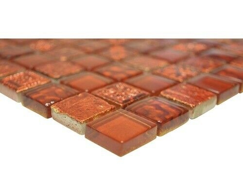 Hand-painted mosaic tile Tile backsplash Translucent red Glass mosaic Crystal Resin red texture MOS83-CB30_m