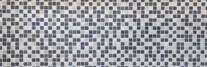 Piastrella di mosaico dipinta a mano Grigio traslucido nero Mosaico di vetro Cristallo Resina grigio nero argento MOS83-0226_m