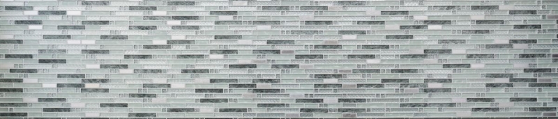 Piastrella di mosaico campione a mano Piastrella specchio traslucido acciaio inox chiaro grigio argento mosaico di vetro composito Acciaio cristallo chiaro grigio argento MOS87-MV698_m