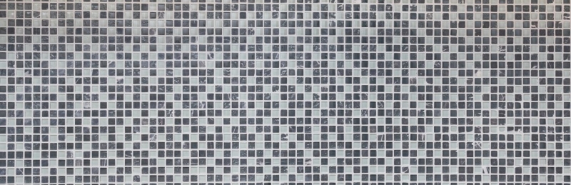 Piastrella di mosaico dipinta a mano Backsplash di piastrelle Grigio traslucido Mosaico di vetro Pietra di cristallo grigio MOS92-0204_m