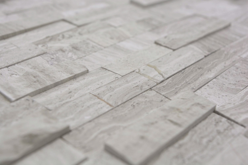 Hand sample mosaic tile tile backsplash self-adhesive marble natural stone gray white cream natural stone white wood MOS200-0120_m