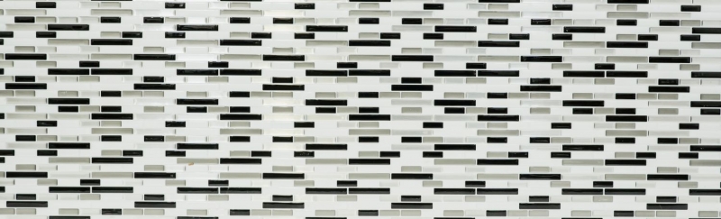 Handmuster Mosaikfliese Küchenspiegel selbstklebend Vinyl Folie Vinyl silber schwarz weiß Vinyl Calm silber oblong 4er Pack MOSVinyl-24034_m
