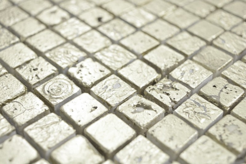 Handmuster Mosaik Stein Resin gold Wand Fliesenspiegel Küche  Bad MOS88-0707_m