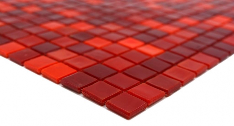 Glasmosaik rot Wand Küche Bad Fliesenspiegel Verblender 58-0009_f 10Matten 