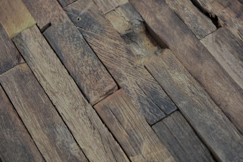 échantillon manuel mosaïque bois composite boot Old Wood bois FSC carreau de mosaïque murale carrelage cuisine salle de bain MOS160-21_m