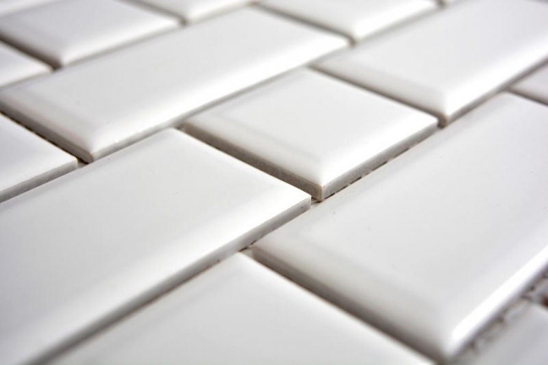 Piastrella di mosaico campione a mano Travertino pietra naturale bianco grigio Brick Splitface argento Travertino 3D MOS29-42781_m