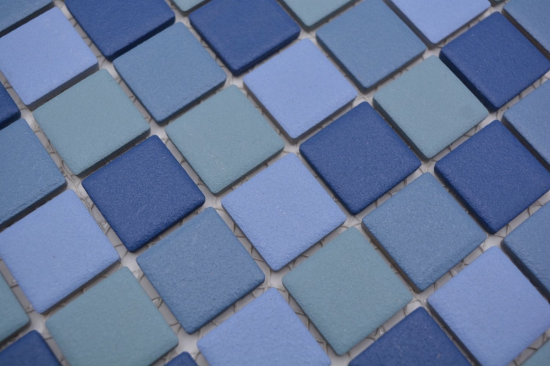 Hand-patterned blue turquoise pool mosaic tile SLIPPING SHOWER FLOOR TILES MOS18-0404-R10_m