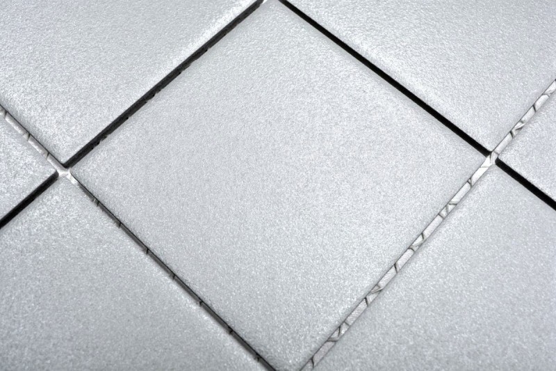 Piastrella di mosaico a mano in ceramica grigio pietra grigio piatto doccia piastrella pavimento MOS22-0204-R10_m