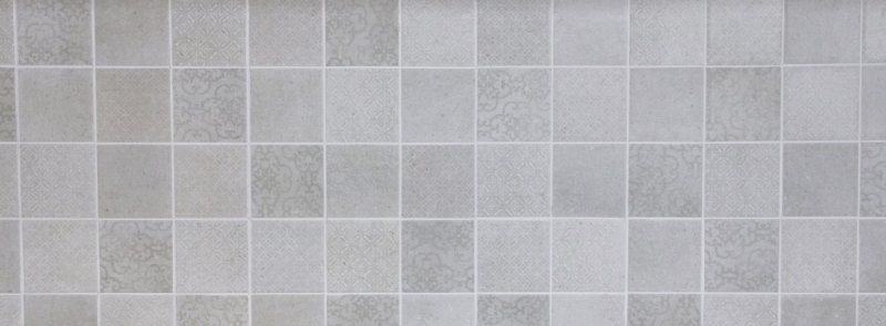 Retro vintage mosaic tiles ceramic gray kitchen splashback MOS22-CELLO_f | 10 mosaic mats