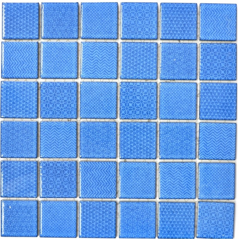 Mosaikfliesen AQUABLAU BAD Pool Fliesenspiegel Dusch Badezimmerfliese Küchenrückwand MOS16-0404_f | 10 Mosaikmatten
