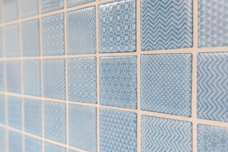 Mosaic tiles AQUA BLUE BATH pool tile backsplash shower bathroom tile kitchen backsplash MOS16-0404_f | 10 mosaic mats