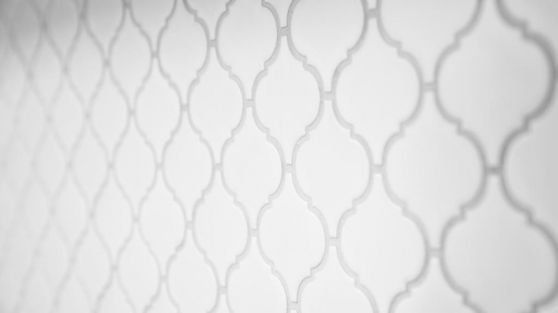 Mosaïque rétro vintage Céramique Florentine blanc mat MOS13-11WM_f | 10 Tapis de mosaïque