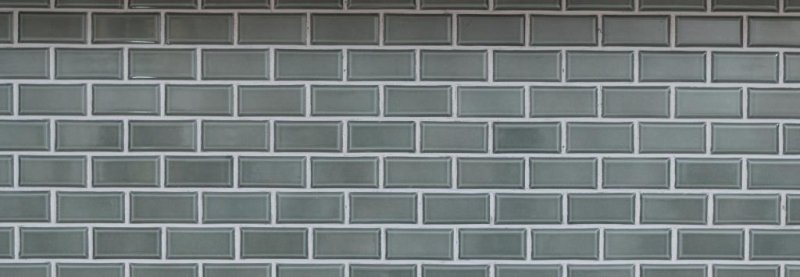 Metro Subway mosaic tiles ceramic gray green tile backsplash kitchen wall MOS26M-0218_f | 10 mosaic mats