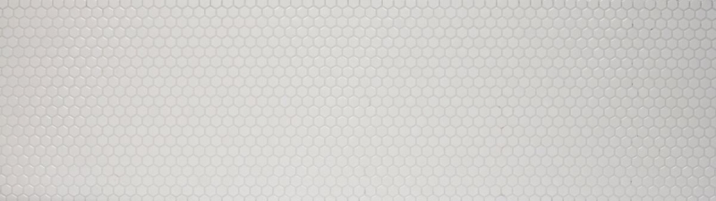 Carreaux de mosaïque Céramique Hexagone blanc brillant Carreaux de cuisine MOS11A-0102_f | 10 Tapis de mosaïque