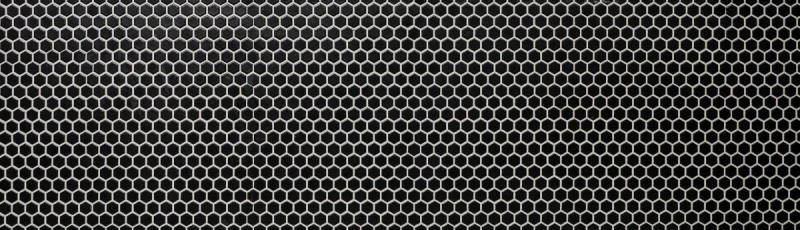 Mosaikfliesen Keramik Hexagon schwarz matt Duschrückwand Fliesenspiegel  MOS11A-0311_f | 10 Mosaikmatten