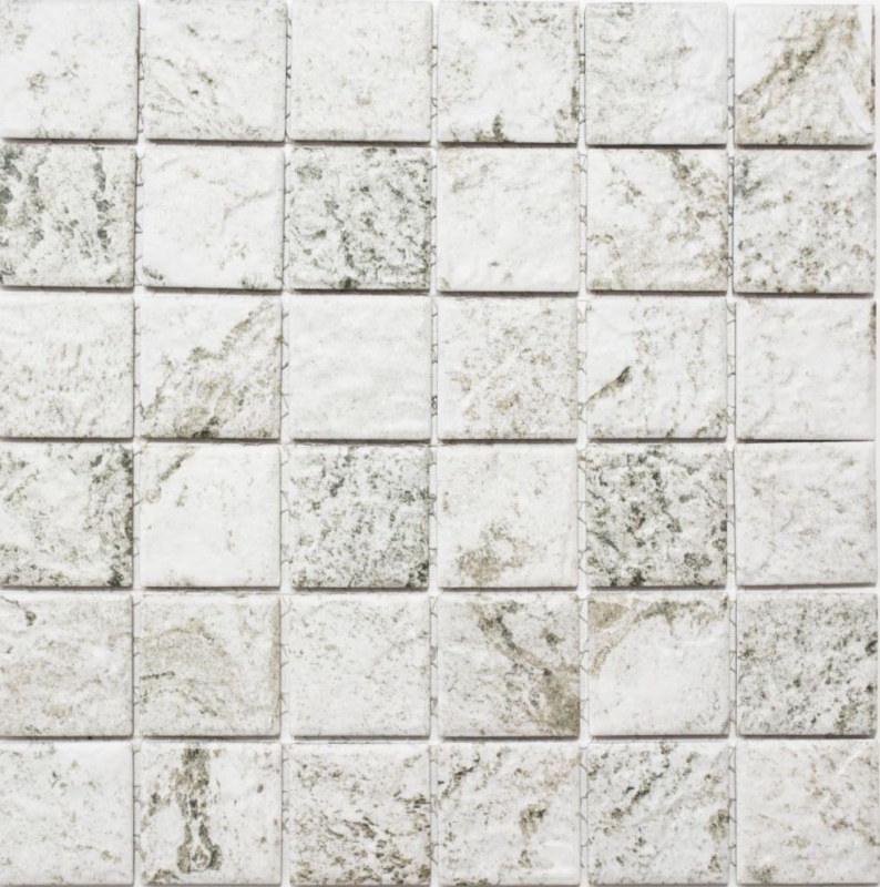Mosaic tile natural stone look gray beige structure tile backsplash MOS16-HWA4LG_f | 10 mosaic mats