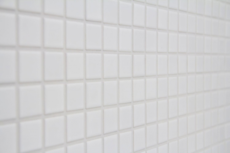 Piastrella di mosaico in ceramica WHITE MATT rivestimento backsplash cucina bagno doccia MOS18-0111_f