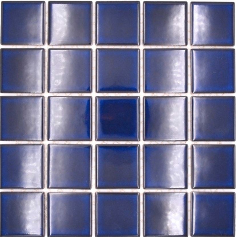 Piastrella a mosaico in ceramica blu cobalto blu scuro lucido backsplash MOS14-0405_f