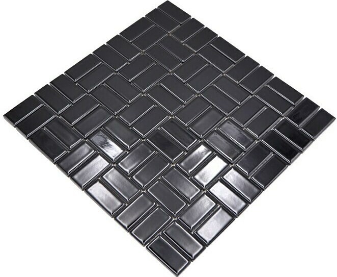Mosaic tile ceramic windmill black glossy tile WC bathroom tile MOS24-CWM8BG_f