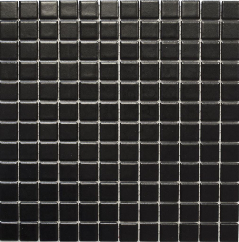 Piastrella a mosaico in ceramica nera opaca MOS18D-0311_f