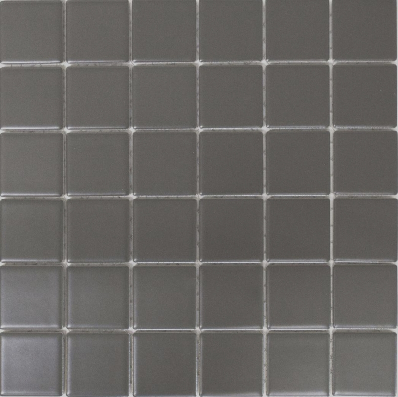 Carreau de mosaïque Céramique gris métal mat Carrelage de fond de cuisine MOS16B-0211_f