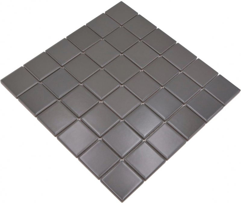 Mosaic tile ceramic gray metal matt backsplash MOS16B-0211_f