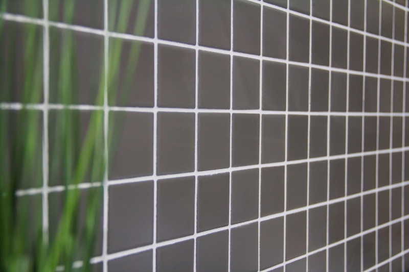 Mosaikfliese Keramik grau metall matt Fliesenspiegel Küchenrückwand MOS16B-0211_f
