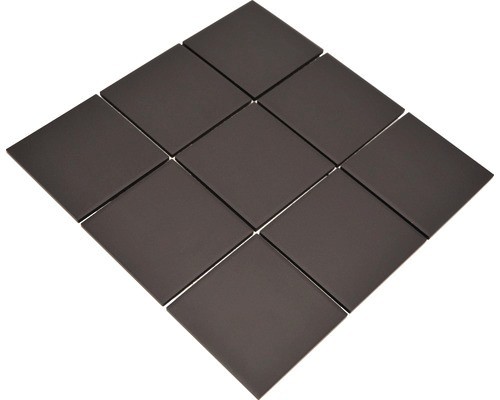 Mosaic tile ceramic black anthracite graphite unglazed kitchen splashback MOS14-CU922_f