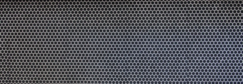 Piastrella di mosaico ECO GLAS Esagono Smalto nero opaco MOS140-HX11B_f | 10 tappetini di mosaico