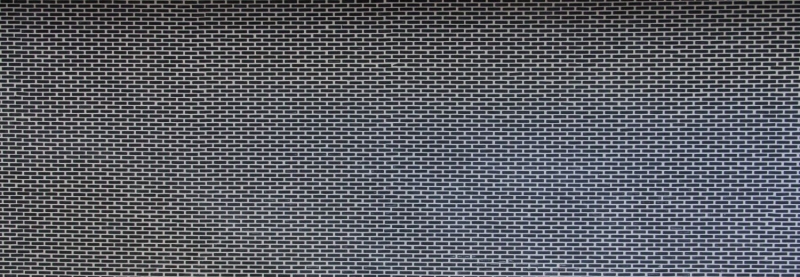 Piastrella di mosaico ECO GLAS Brick Smalto nero opaco MOS140-B21B_f | 10 tappetini di mosaico