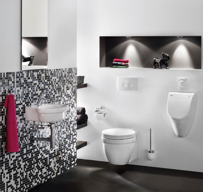 Carreau mosaïque en verre Carreaux muraux Carrelage de salle de bain Dos de douche Miroir de carrelage blanc gris noir MOS52-0302_f | 10 Tapis de mosaïque