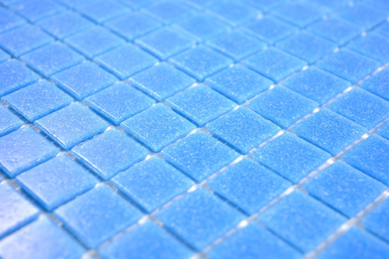 Mosaic tile glass blue wall tile bathroom tile shower splashback tile backsplash MOS200-A14-N_f | 10 mosaic mats