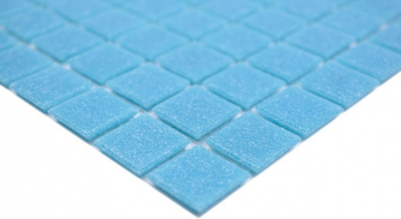 Mosaic tile glass light blue wall tile bathroom tile shower splashback tile backsplash MOS200-A13-N_f | 10 mosaic mats