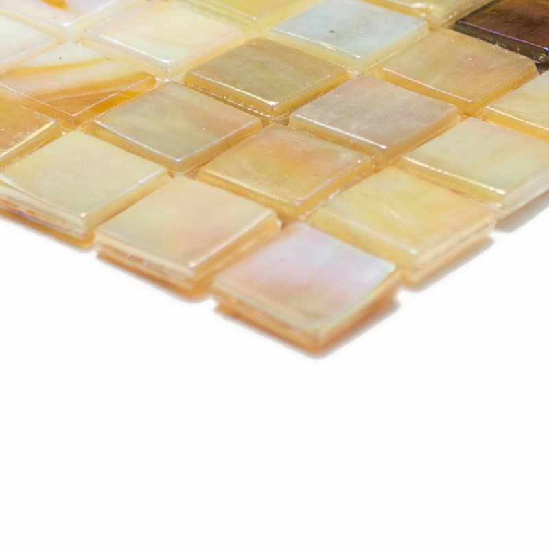 Mosaic tile glass sand-colored wall tile bathroom tile shower splashback tile backsplash MOS58-1204_f | 10 mosaic mats