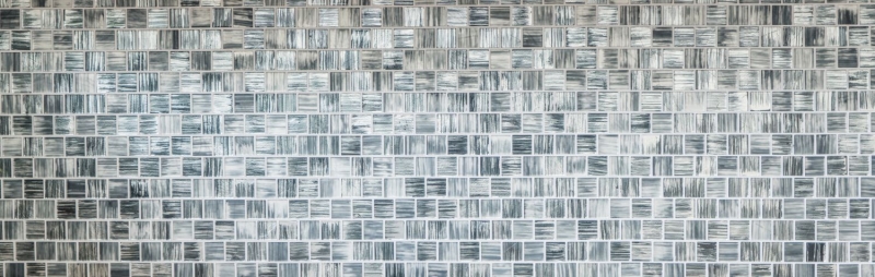 Piastrella di mosaico Mosaico di vetro Cristallo smerigliato nero chiaro opaco smerigliato MOS68-CF41_f | 10 tappetini di mosaico