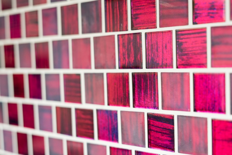 Mosaik Fliese Glasmosaik Crystal Milchglas pink klar matt gefrostet MOS68-CF47