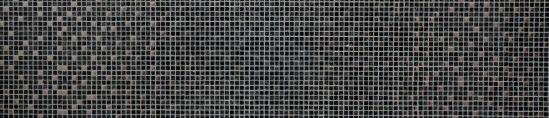 Mosaikfliese Transluzent schwarz silber Glasmosaik Crystal EP schwarz silber MOS92-1099_f | 10 Mosaikmatten