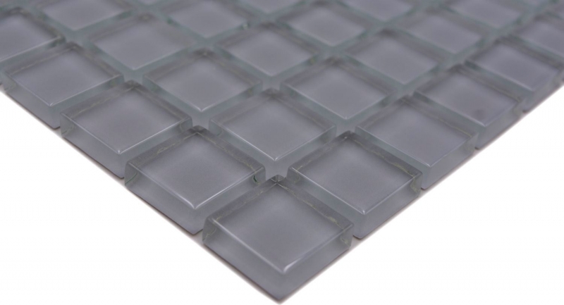 Mosaic tile Translucent gray Glass mosaic Crystal light gray BATH WC Kitchen WALL MOS70-0204_f | 10 mosaic mats