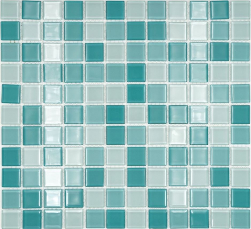 Mosaikfliese Transluzent grün Glasmosaik Crystal grün BAD WC Küche WAND MOS62-0602_f | 10 Mosaikmatten