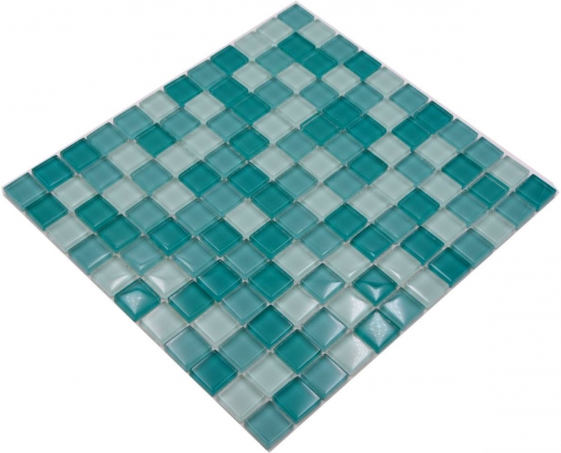 Mosaikfliese Transluzent Glasmosaik Crystal grün BAD WC Küche WAND MOS63-0507 