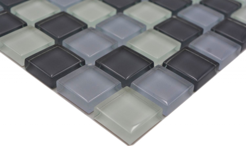 Mosaic tile Translucent gray Glass mosaic Crystal gray BATH WC Kitchen WALL MOS72-0204_f | 10 mosaic mats
