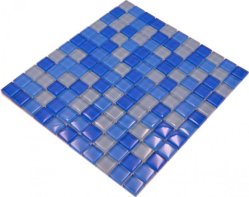 Mosaic tile Translucent light blue Glass mosaic Crystal light blue BATH WC Kitchen WALL MOS72-0406_f | 10 mosaic mats