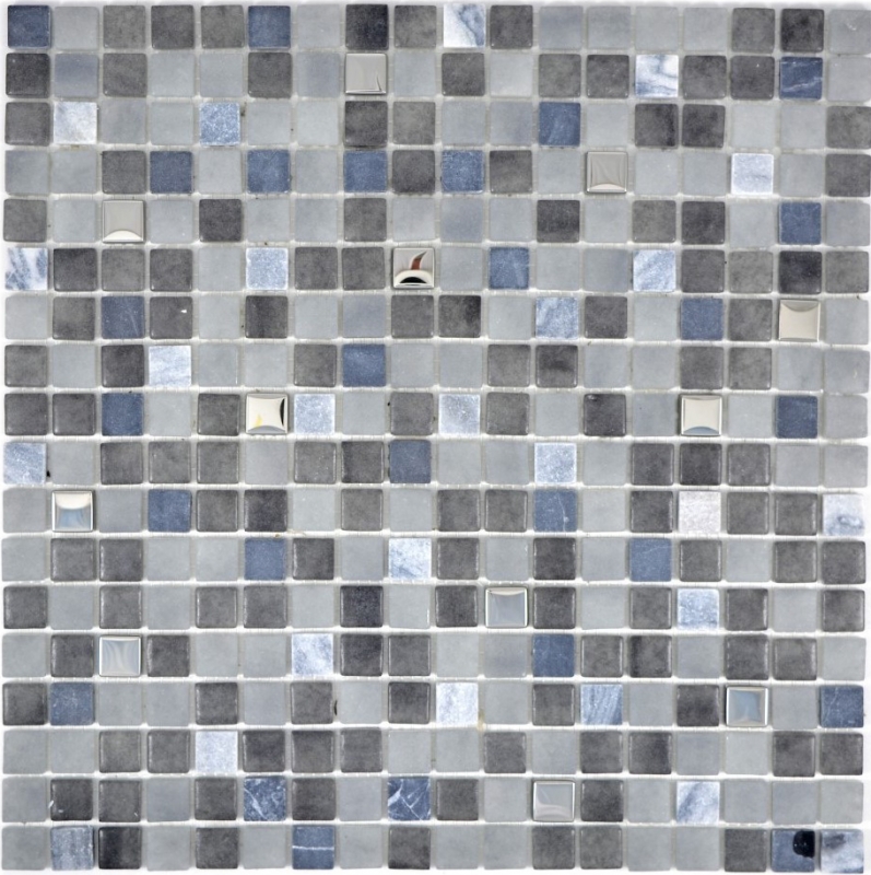 Mosaikfliese Transluzent Stein schwarz NERO BAD WC Küche WAND MOS91-0334_f | 10 Mosaikmatten