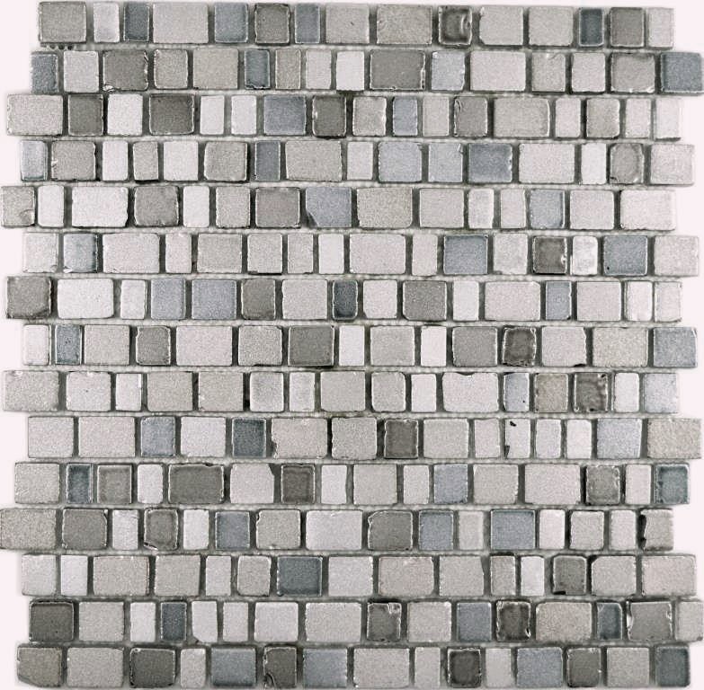 Mosaïque transparente Crystal Mosaïque de verre gris beige mur carreaux cuisine salle de bain_f | 10 tapis de mosaïque